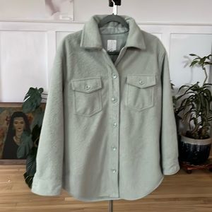 Joie boyfriend Shacket! Medium, sea glass green